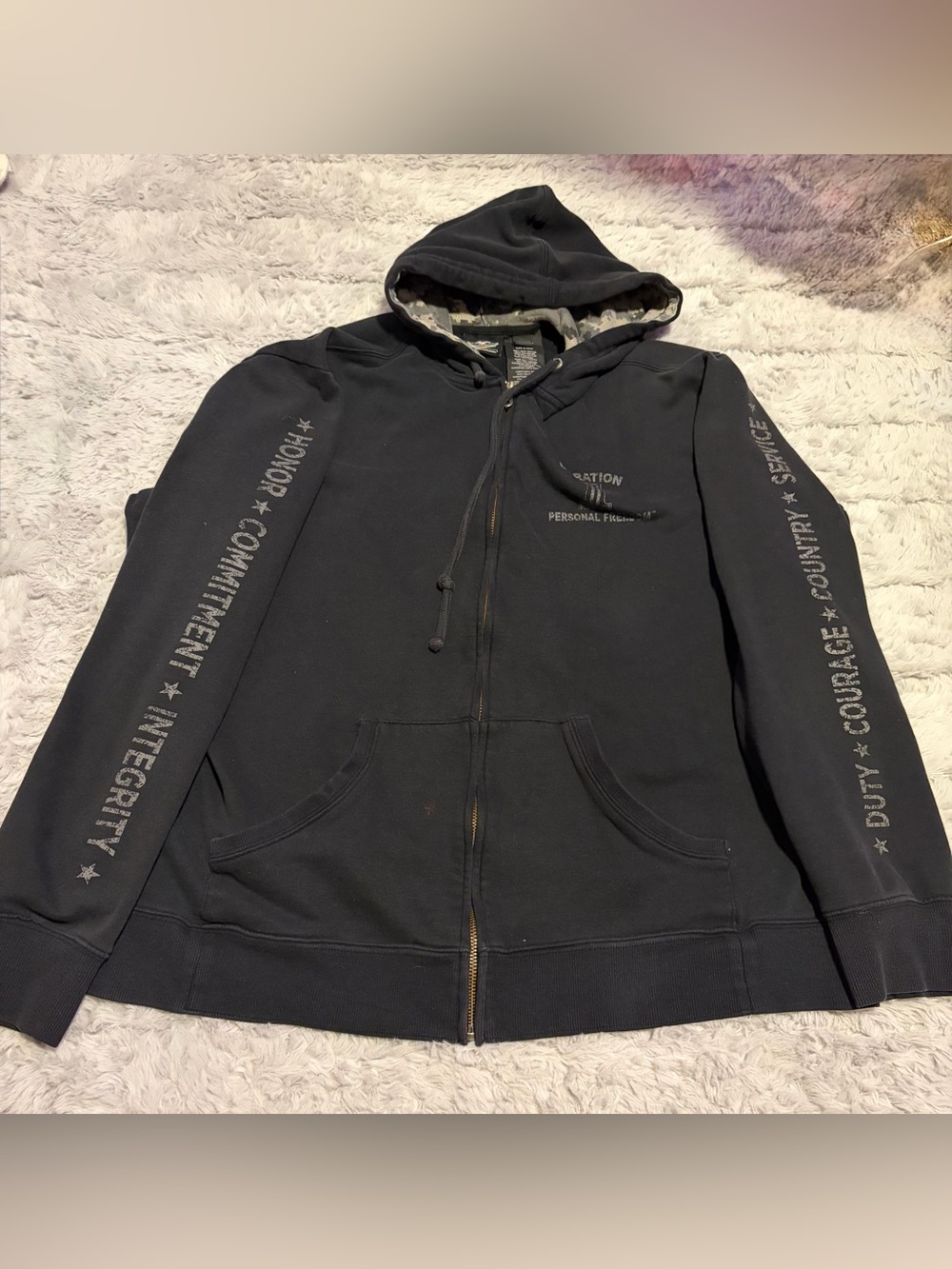 Vintage Black Harley Davidson zip up hoodie